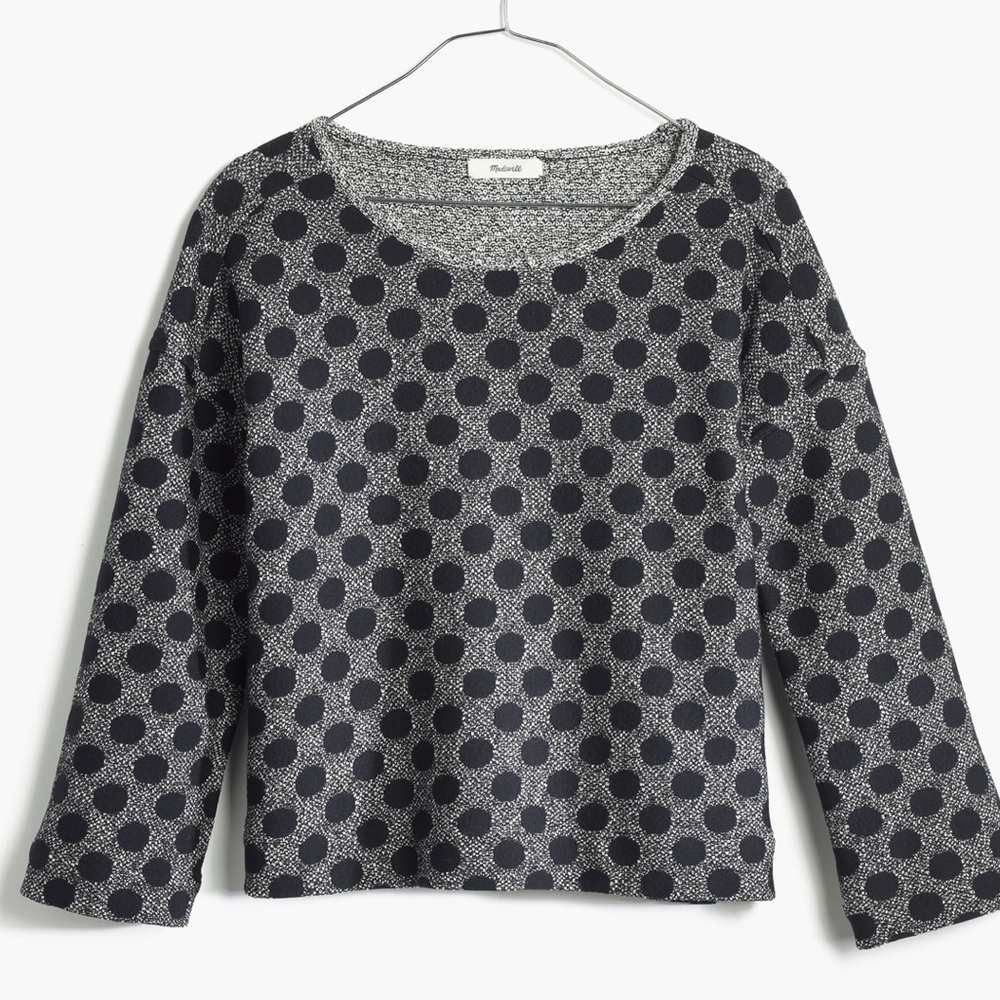 Madewell polka dot sweatshirt/sweater